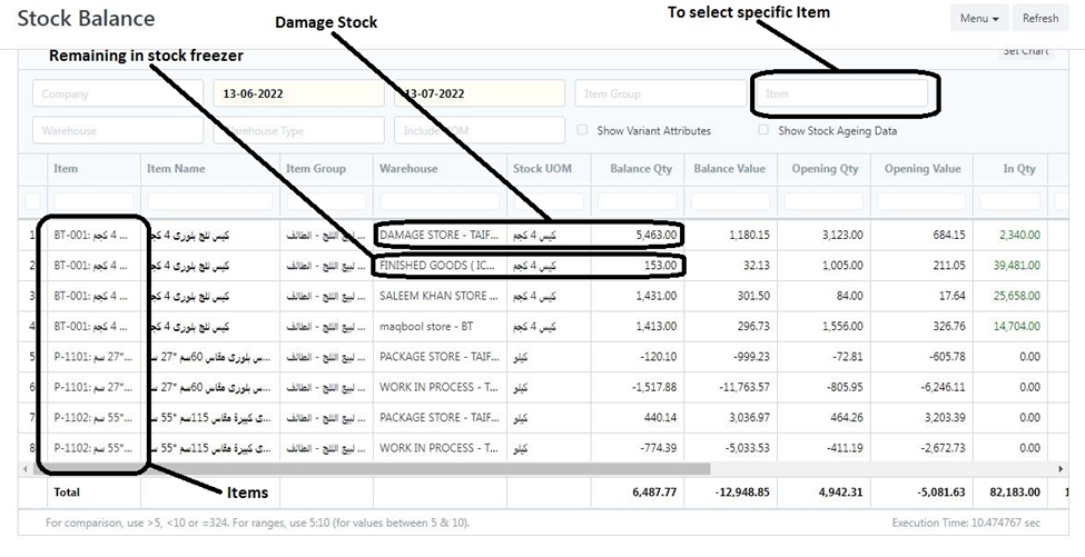 How to check Stock Balance ex. ice stock in Taif - Cover Image